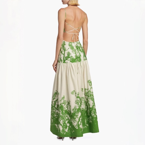 Silvia Tcherassi Shannon Green Cyprus printed Cotton Dress Sz L New with… - Picture 2 of 15